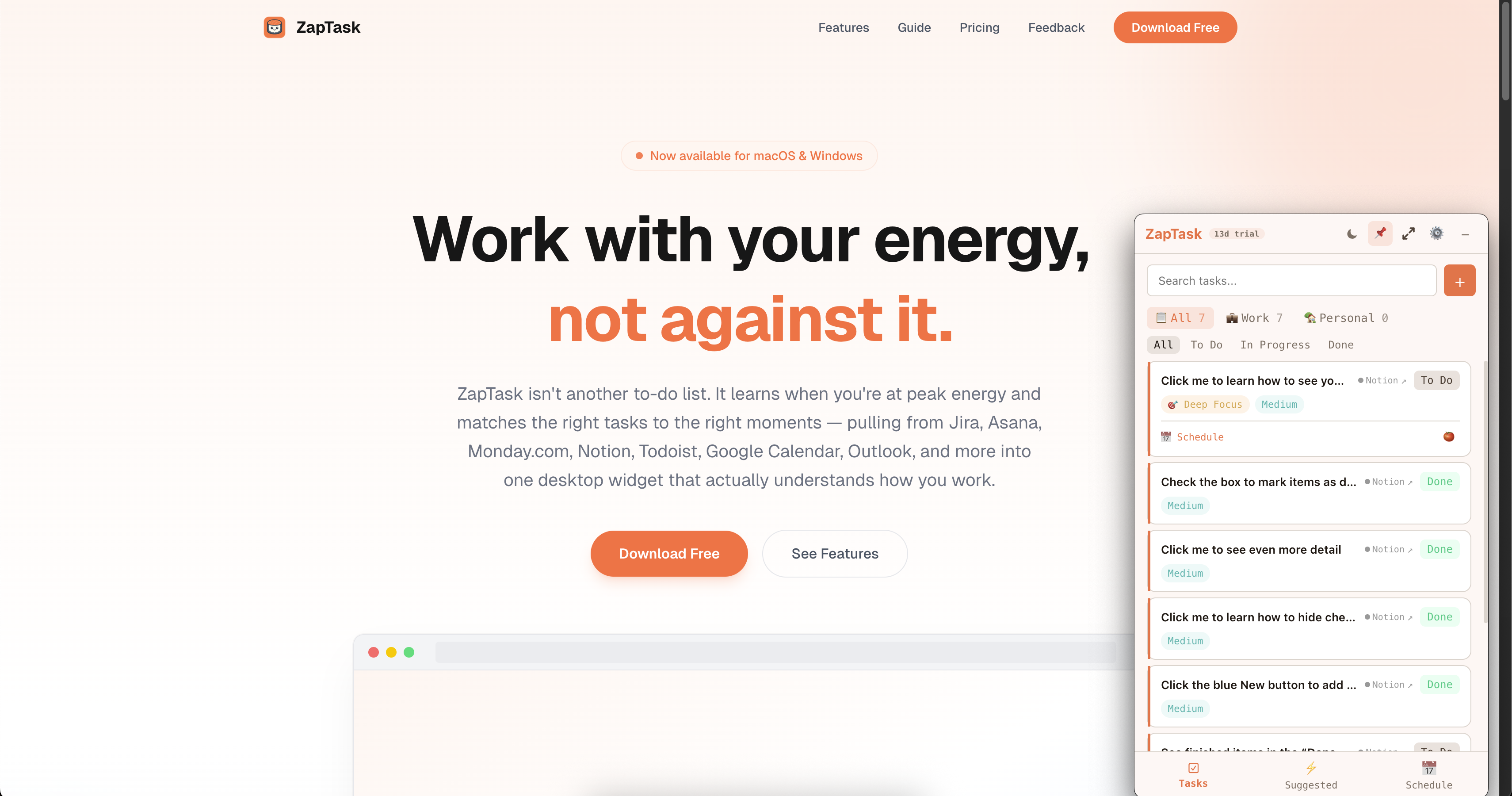 Always-on Desktop Widget